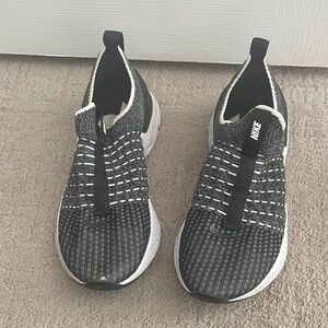 Nike Black and White Knit Slip-Ons
